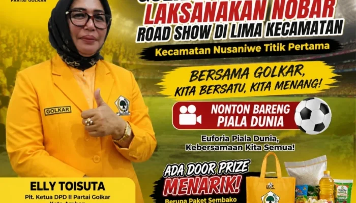 Golkar Kota Ambon Laksanakan Nonton Bareng, Road Show Lima Kecamatan Dimulai dari Sirimau