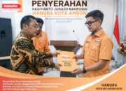 Hadiyanto Junaidi Nahkodai Hanura Kota Ambon, Siap Konsolidasi Hingga Anak Ranting