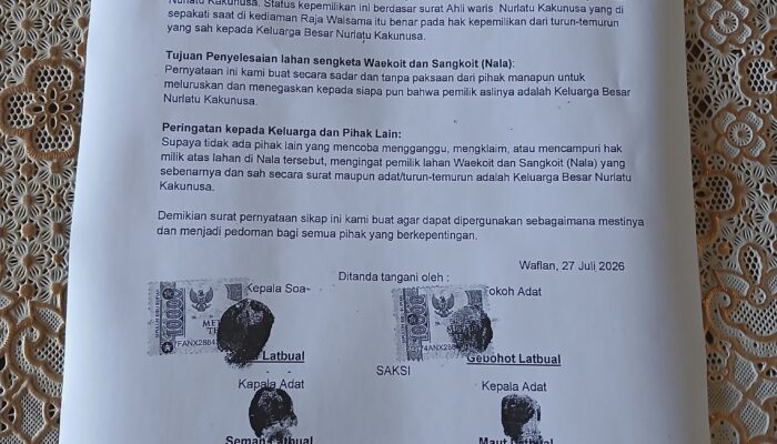 Tuntutan Pembayaran Ditujukan Kepada Direksi PD Panca Karya Terkait Penggunaan Lahan Nala Milik Keluarga Nurlatu Kakunusa