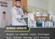Bupati La Hamidi Lepas Kontingen Buru Selatan Menuju MTQ Provinsi Maluku ke-31