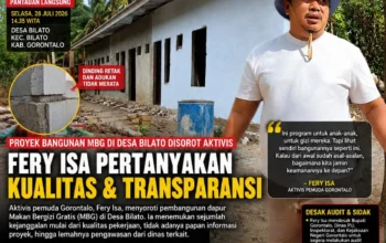 Proyek Dapur MBG di Desa Bilato Disorot Aktivis, Fery Isa Soroti Kualitas Bangunan dan Transparansi Anggaran